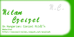 milan czeizel business card